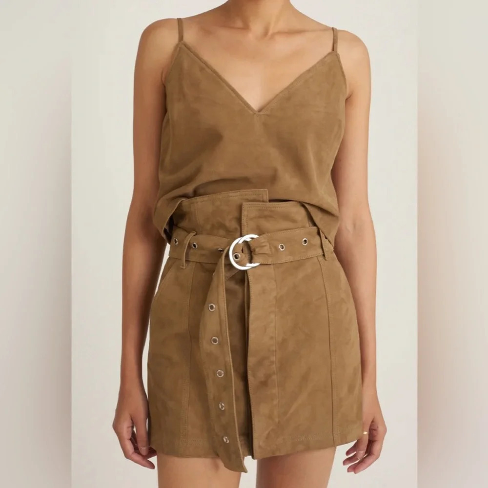 Marissa Webb 100% suede skirt. Size 4. Worn only once. Excellent condition. - Picture 4 of 7